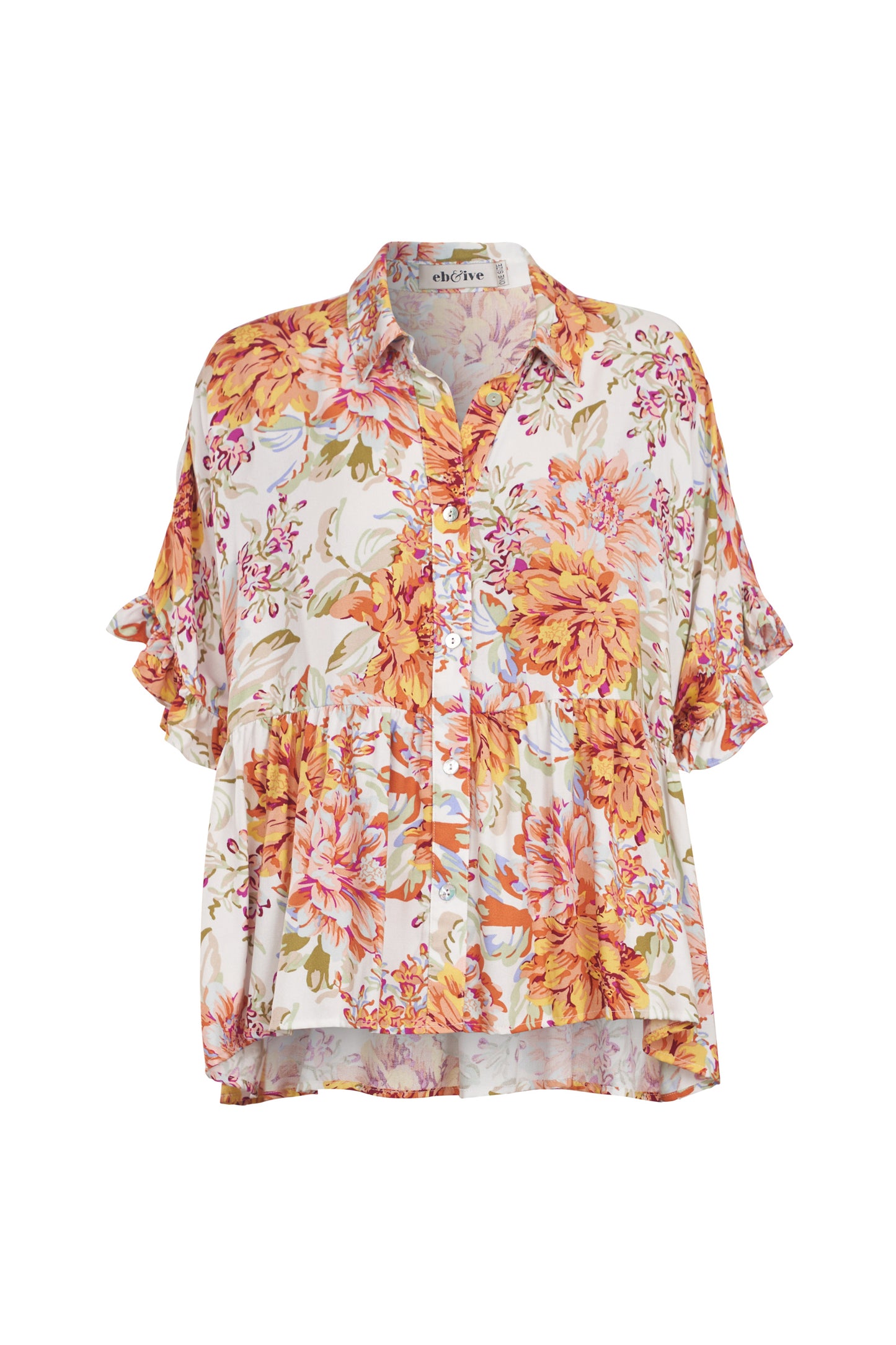 Alma Button Top - Salt Jardin