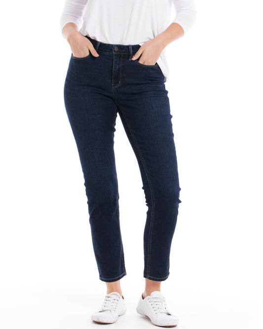 Wynona Curve Jean - Smokey Blue