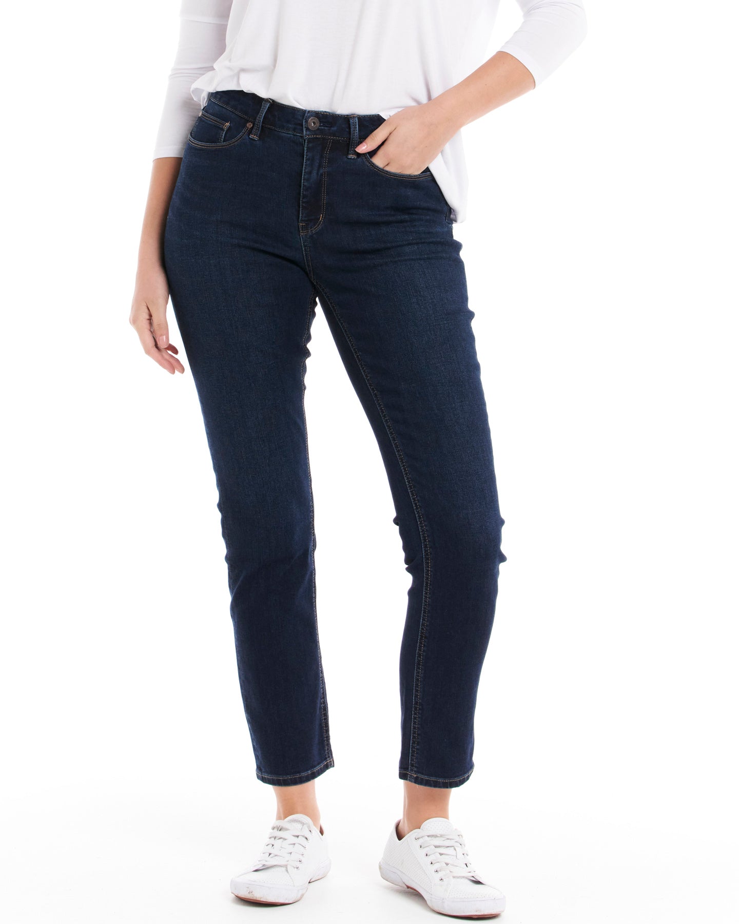 Wynona Curve Jean - Smokey Blue