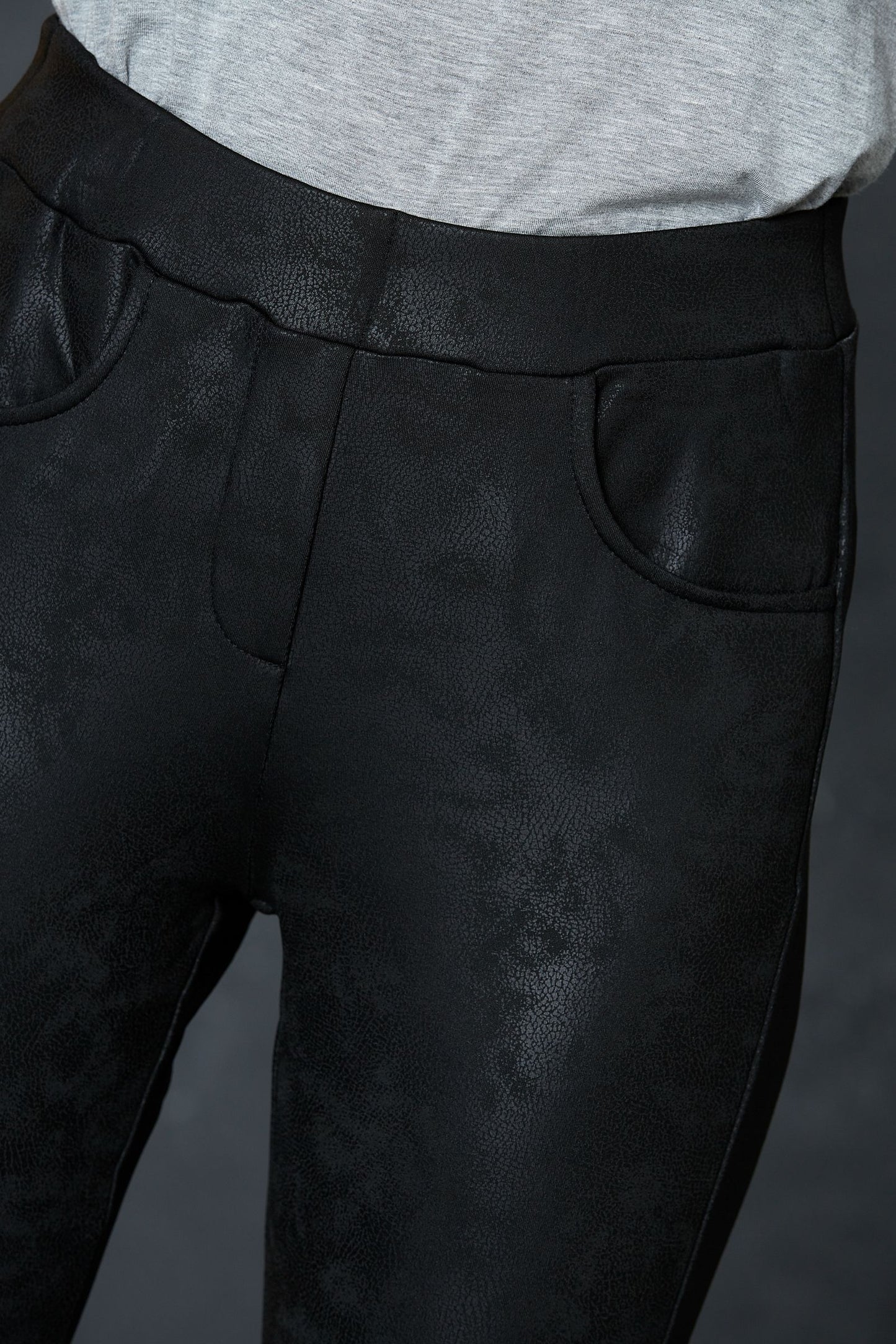 Lazy Dayz Legging, black legging, snake skin print, animal print, polyester PU spandex mix, winter 2022, autumn 2022, faux zip, 2 pockets, on trend, alternative to jeans, small business