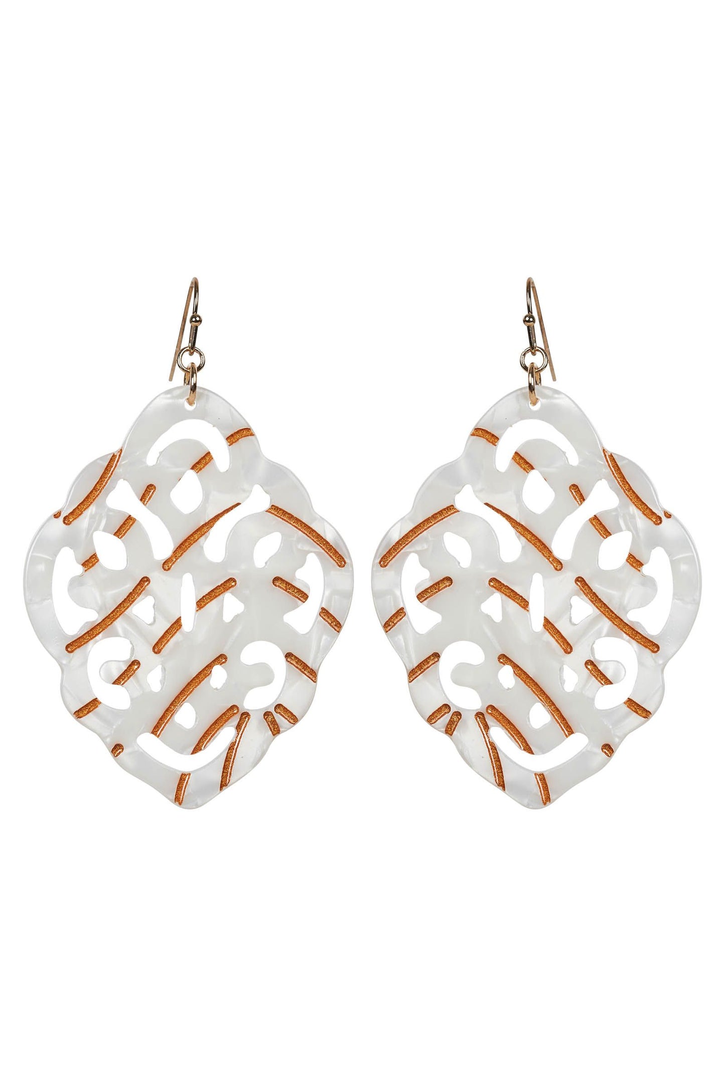 Mona Filagree Earring, camel, pearl, marle, drop earring, winter 2022, autumn 2022, eb&ive, on trend, small business, great gift idea