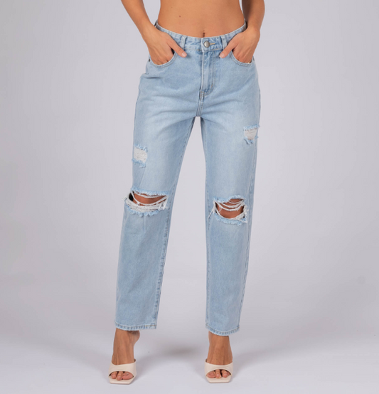 Nicky jeans, Bylily, Mom jeans, distressed, high waist.