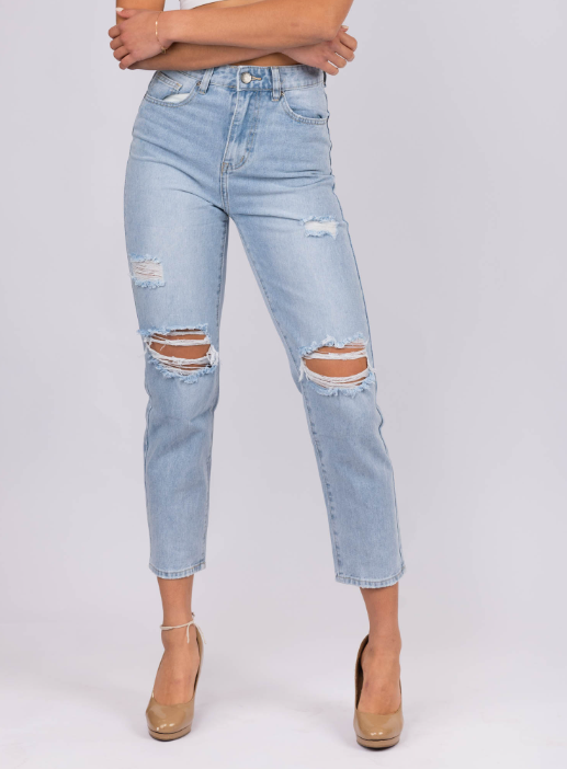 Nicky jeans, Bylily, Mom jeans, distressed, high waist.