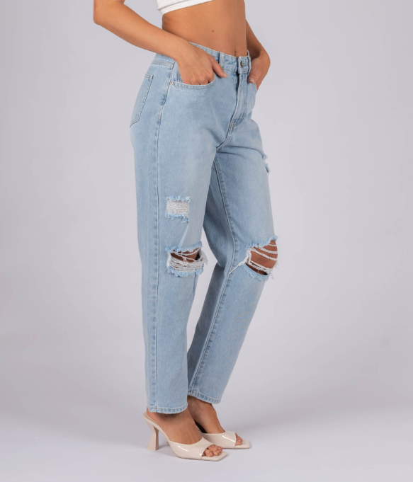 Nicky jeans, Bylily, Mom jeans, distressed, high waist.