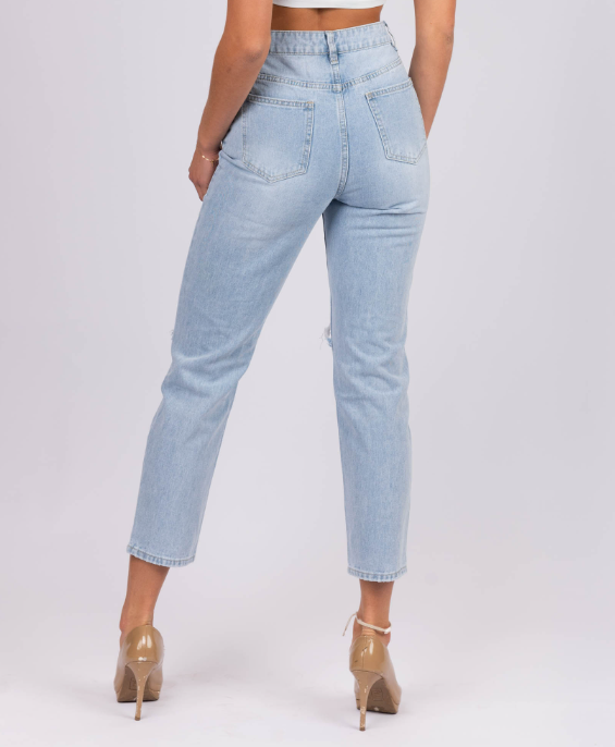 Nicky jeans, Bylily, Mom jeans, distressed, high waist.