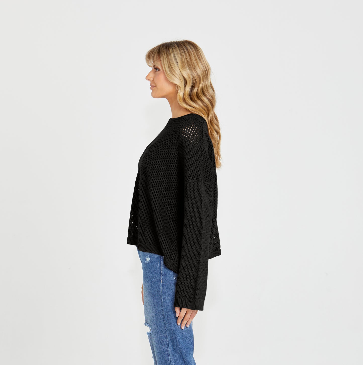 Lily Bell Sleeve Top - Black