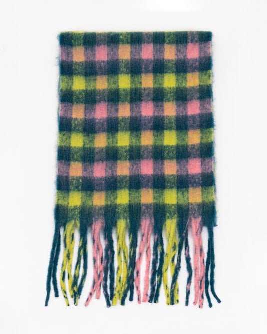 Adele Scarf - Navy/Pink/Yellow