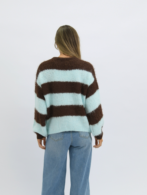Corin Knit - Choc/Mint