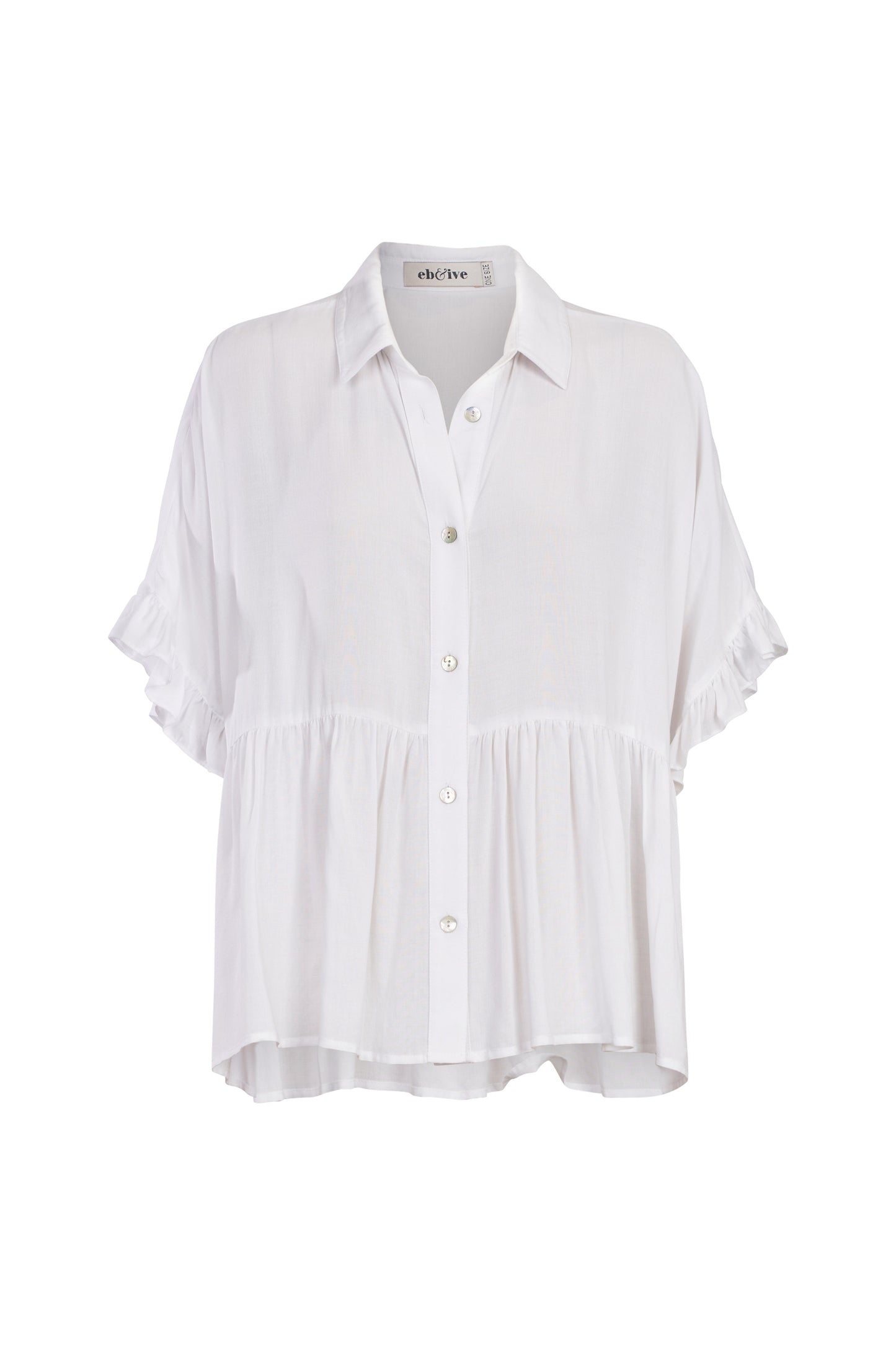 Alma Button Top - Salt