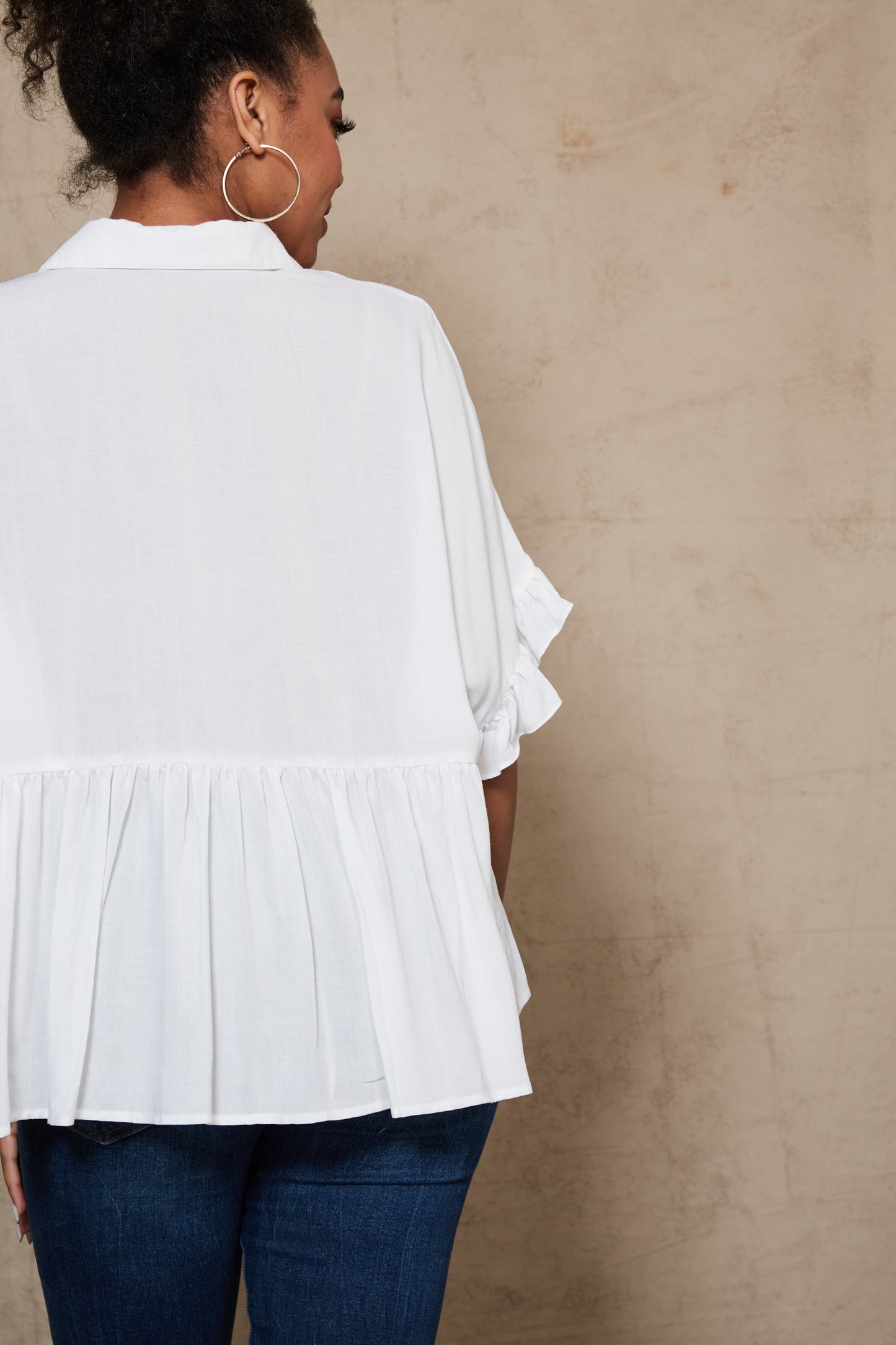 Alma Button Top - Salt