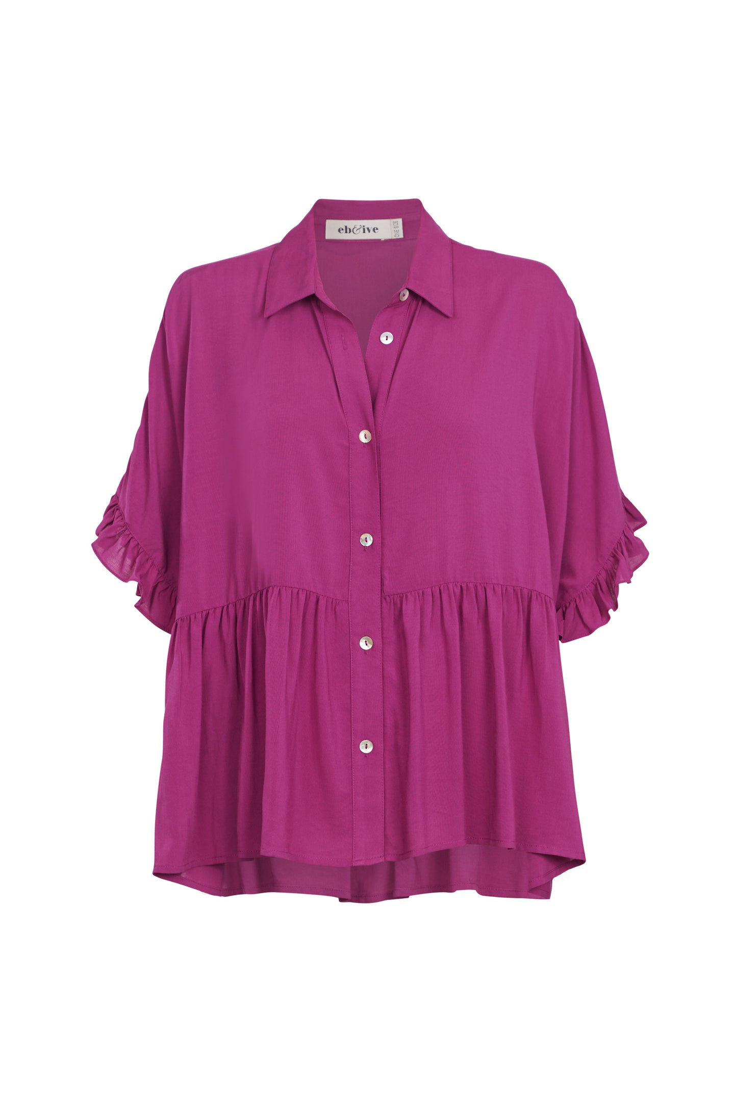 Alma Button Top - Orchid