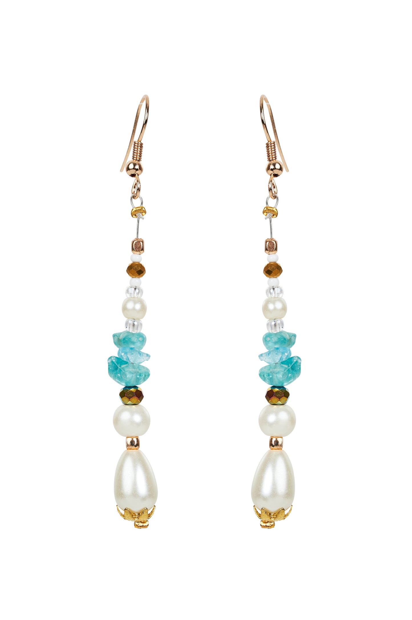 Lotus Earring - Pearl Drop