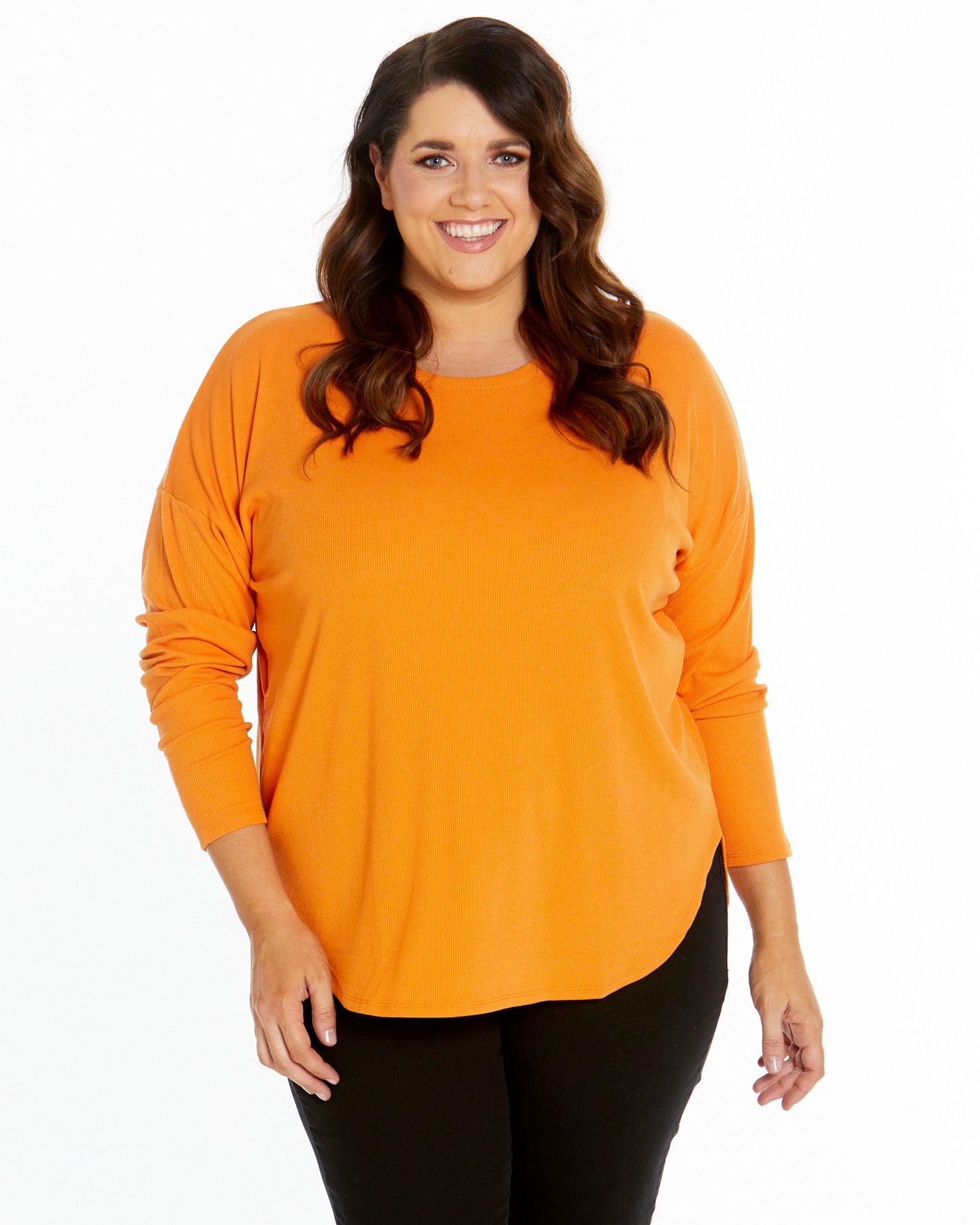 Oxford Ribbed Long Sleeve - Apricot