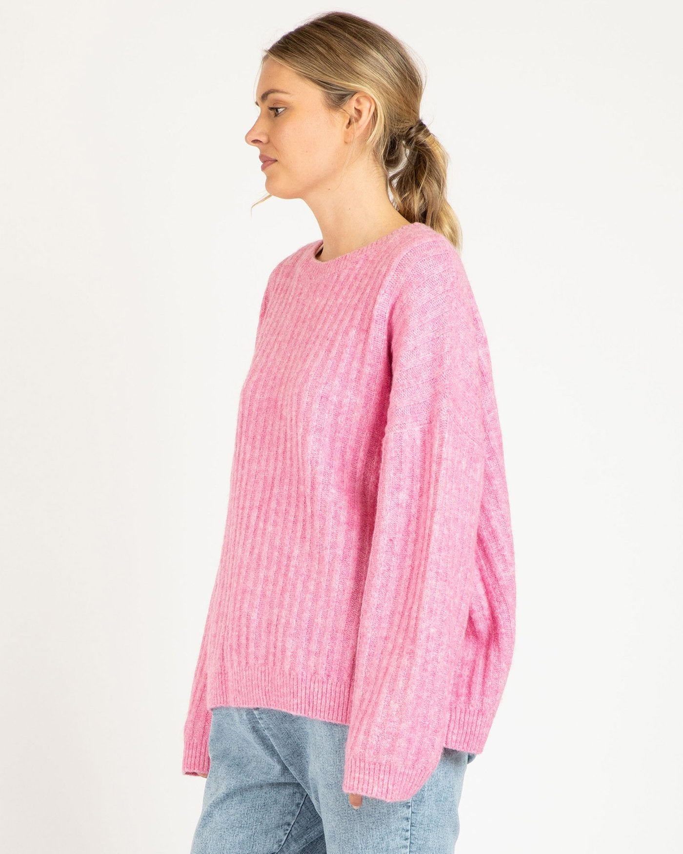 The ultimate knitwear that takes you from lounge to luxe with just the right amount of slouch, a classic crew neck in this season's must have 'brights', this jumper is one to reach for, for years to come.