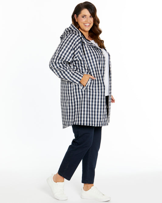 Rosie Raincoat - Navy Cheque