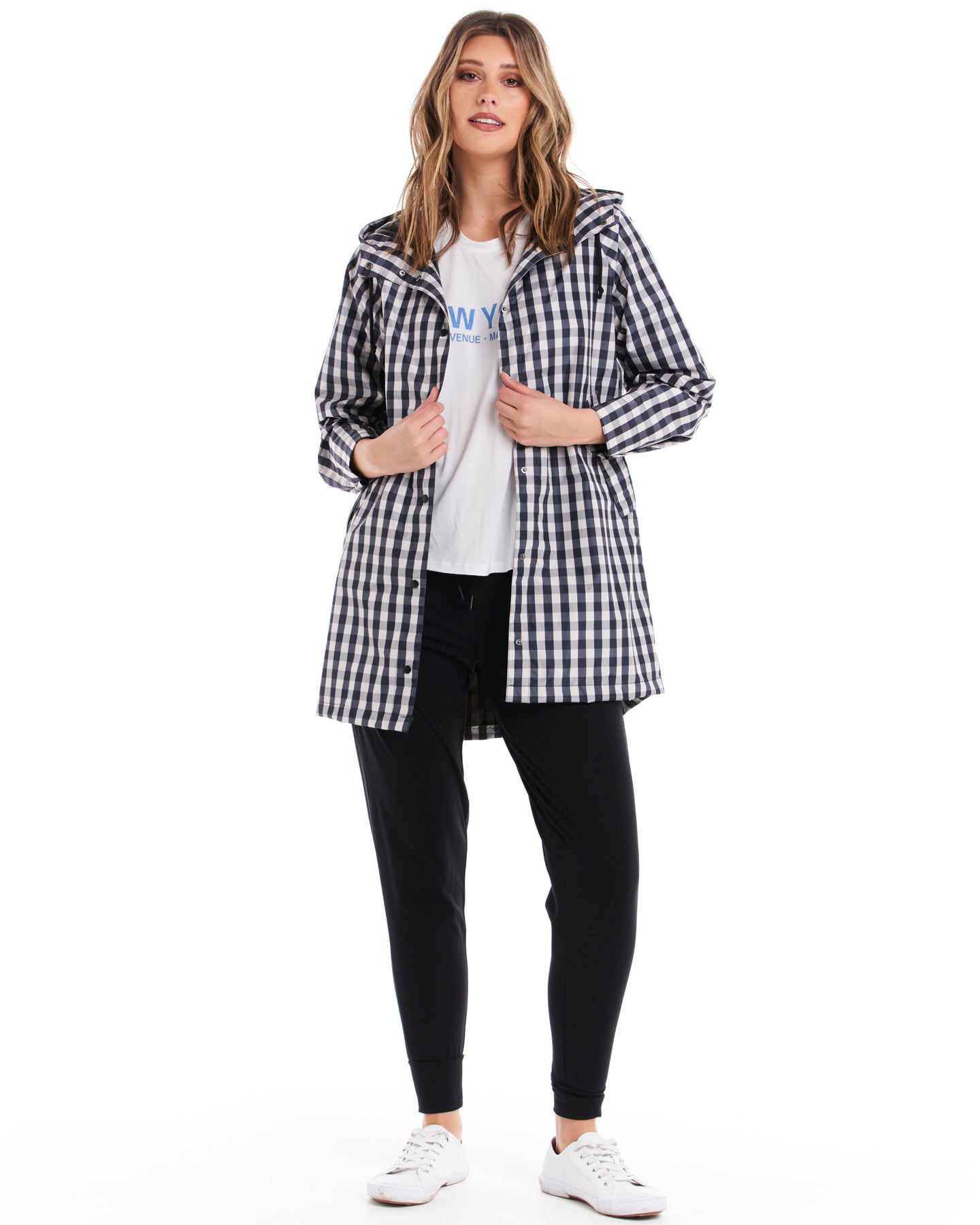 Rosie Raincoat - Navy Cheque
