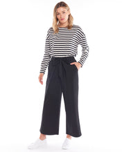 Load image into Gallery viewer, Dasha pant, sass clothing, betty basics, winter 2022, autumn 2022, black pants, elasticated waistband, fabric belt, belt loops, functional pockets, wide leg, 7/8 length, transeasonal, smart casual, work pants, classic cut, everyday pants, fancy pants, small business, online, size inclusive 
