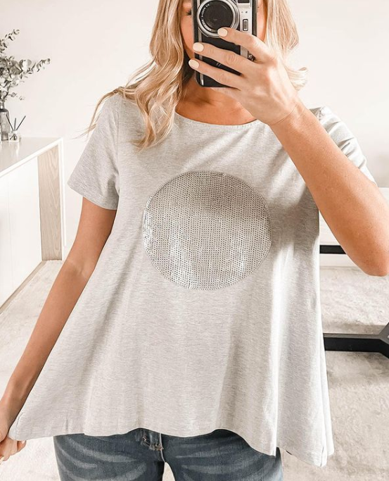 sequin motif, swing cut, grey, cap sleeve, summer, winter, stylish, eb&ive, isle of mine, haven, jogger, denim, smart casual, comfortable, on trend, inclusive sizing, Australian designers, fashion, options, eco friendly options, sustainable clothing, sourced locally, lady start up, small business, support small business, knits, sale, worthier, label of love, Cle the label, Betty Basics, Sass Clothing, Fate & Becker, ethically manufactured