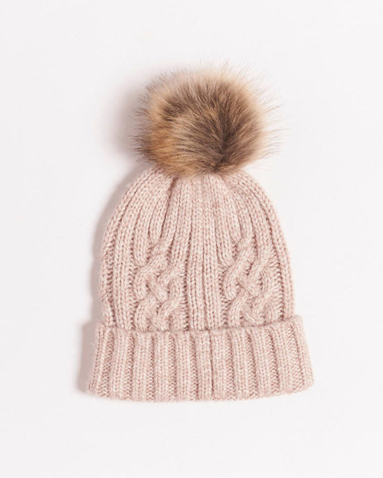 Beanie, soft, comfortable, comfort, winter wardrobe essential, pompom, cable knit, tawny beanie, Sass Clothing, goes with everything, support small business, online, top pick, must have, one size