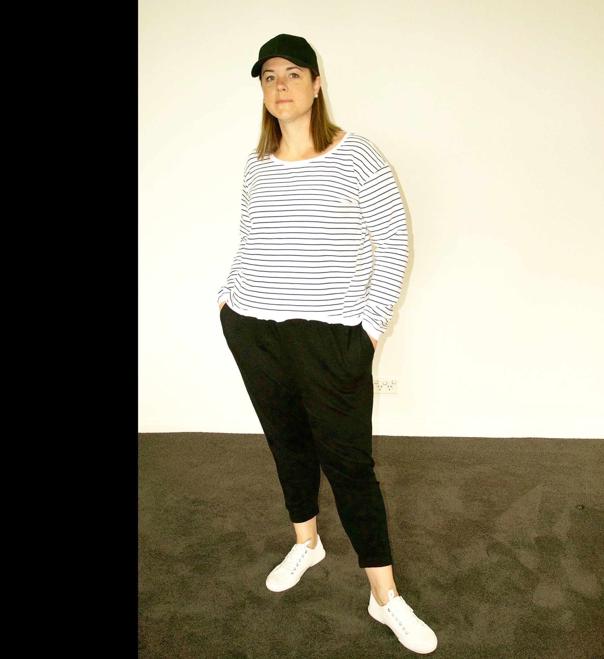 camilla pant, jogger, black, summer, winter, stylish, eb&ive, isle of mine, haven, jogger, denim, smart casual, comfortable, on trend, inclusive sizing, Australian designers, fashion, options, eco friendly options, sustainable clothing, sourced locally, lady start up, small business, support small business, knits, sale, worthier, label of love, Cle the label, Betty Basics, Sass Clothing, Fate & Becker, french terry cotton, ethically manufactured, lounge pants, elasticated waist, cuffed ankle