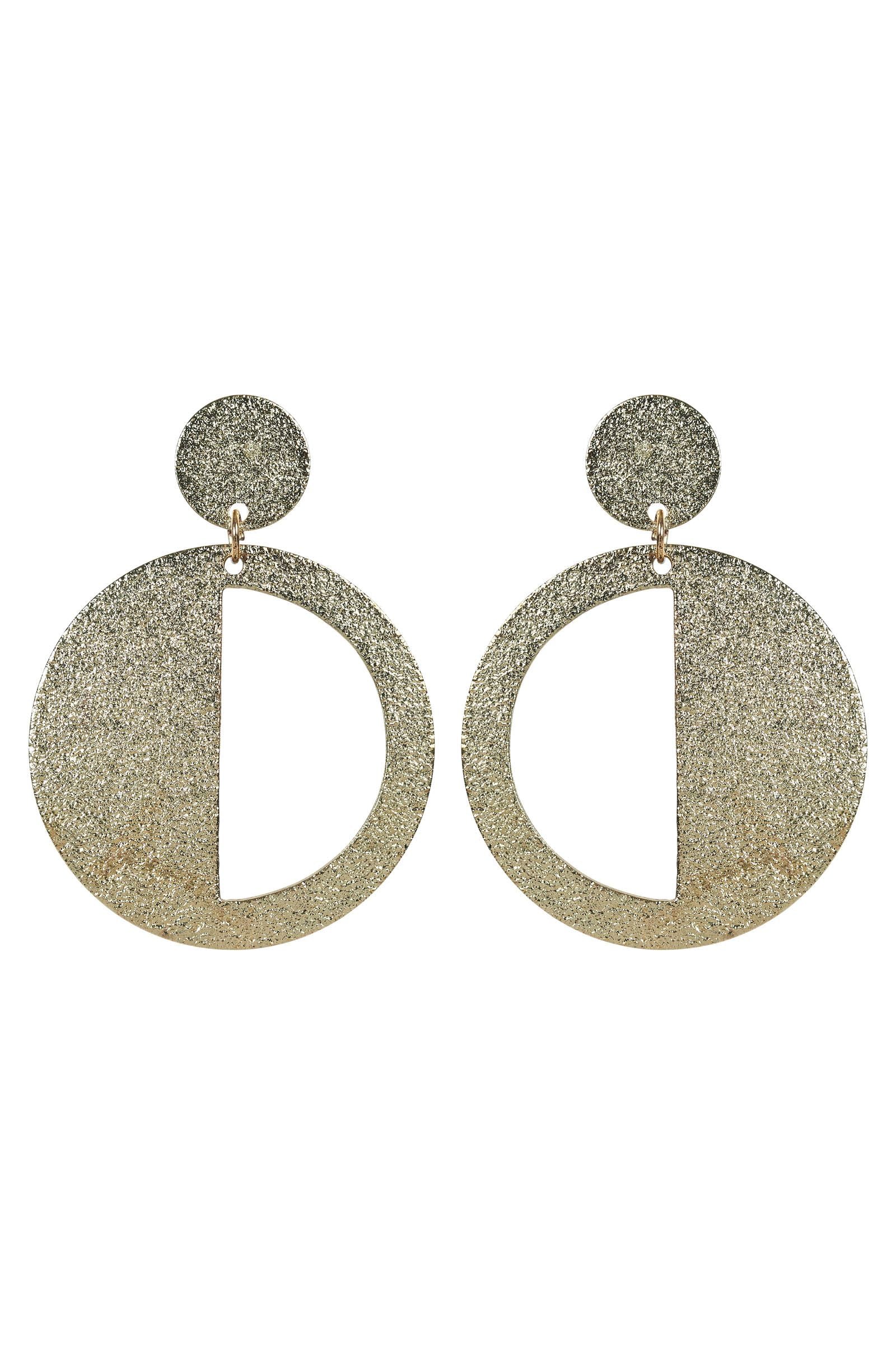 Hayman drop earring half moon, brass drop earring, eb&ive, bling, winter 2022, autumn 2022, small business, online