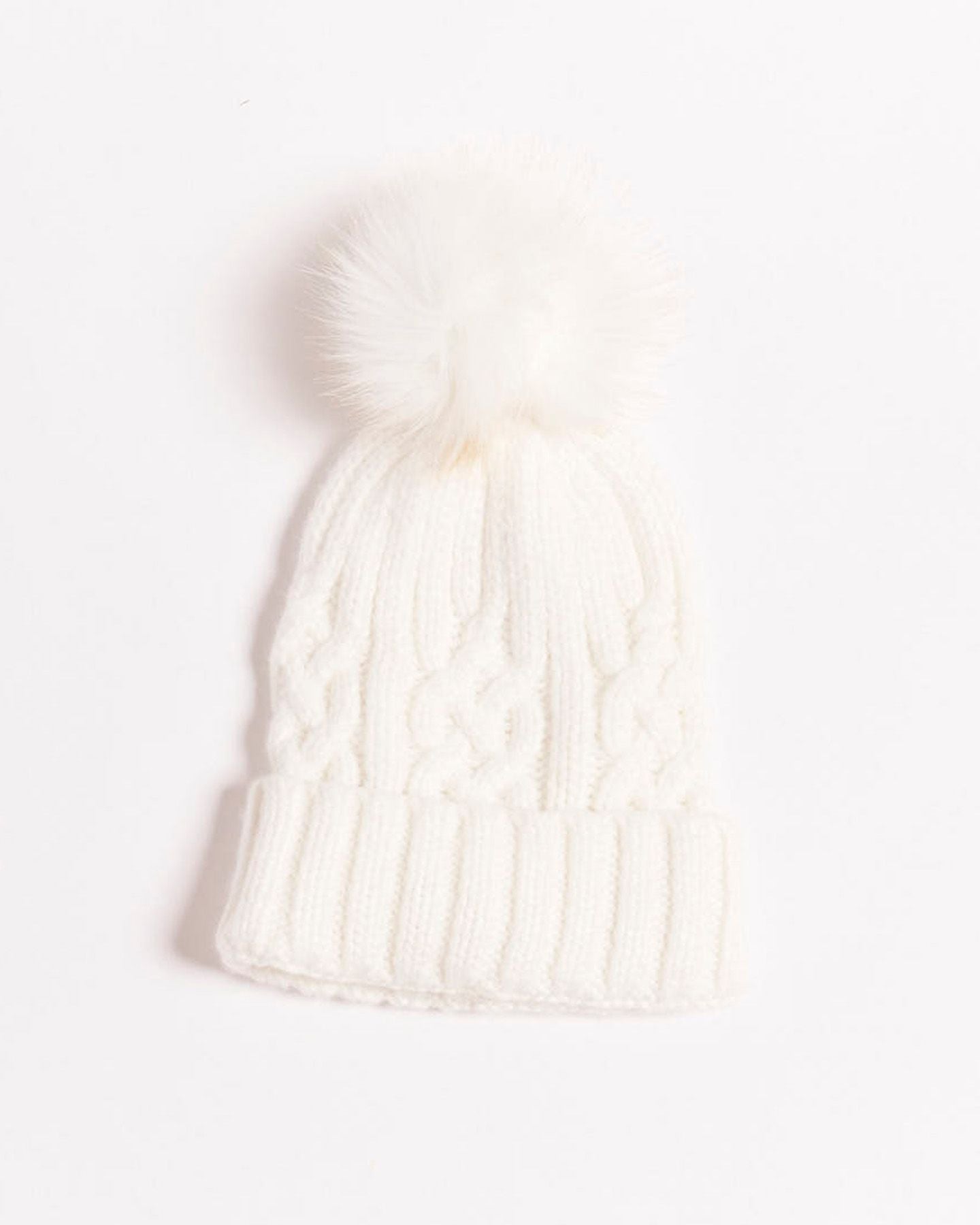 Beanie, soft, comfortable, comfort, winter wardrobe essential, pompom, cable knit, white beanie, Sass Clothing, goes with everything, support small business, online, top pick, must have, one size