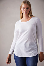 Load image into Gallery viewer, Relax Tee, 100% soft breathable cotton, scoop hem, round neck, longer back, summer, winter, stylish, eb&amp;ive, isle of mine, haven, jogger, denim, smart casual, comfortable, on trend, inclusive sizing, Australian designers, fashion, options, eco friendly options, sustainable clothing, sourced locally, lady start up, small business, support small business, knits, sale, ethically manufactured
